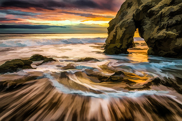 Rising Tidal Flow, Watercolor