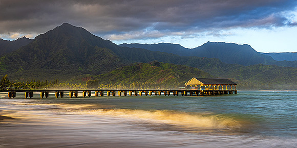 Sunlight Piercing Storm Clouds, Hanalei Bay, Kauai