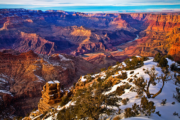 Winter Sunset, Desert View-Grand Canyon