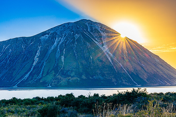 Bi-color Sunrise at Lake Ohau