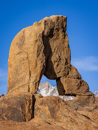 Lone Pine Peak Under Lady Boot Arch, Alabama Hills