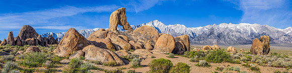 Lady Boot Arch Pano, Alabama Hills