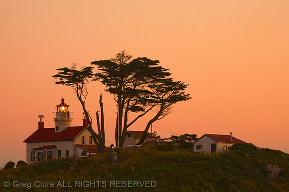 Battery Point Lighthouse At Sunset