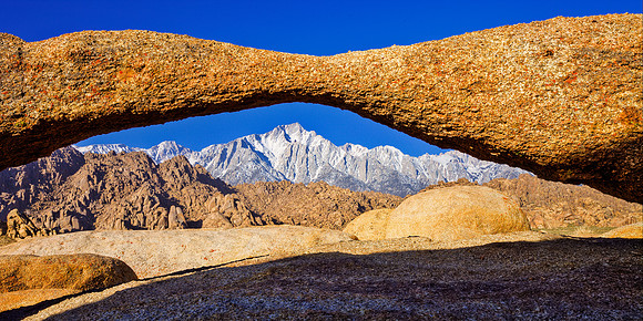 Lone Pine Peak Under Lathe Arch