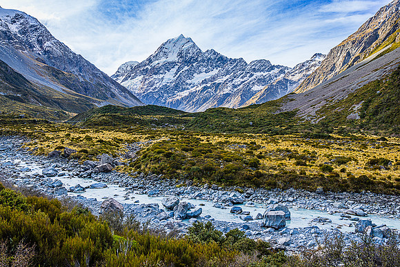 Hooker River & Mt. Cook, Aoraki/Mt. Cook NP