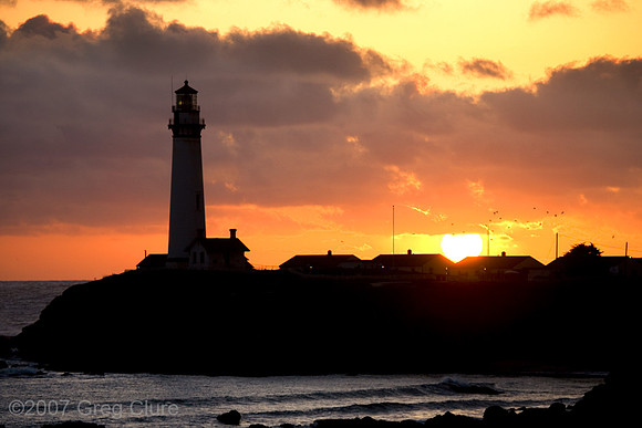 Pigeon Point Light Station Silloutte