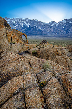 Granite Cross-bedding & Cyclops Arch, Alabama Hills