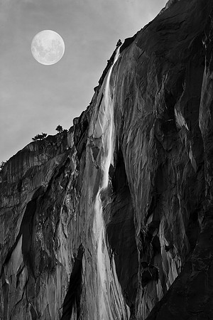 Full Moon Over Horse Tail Falls (Composite)